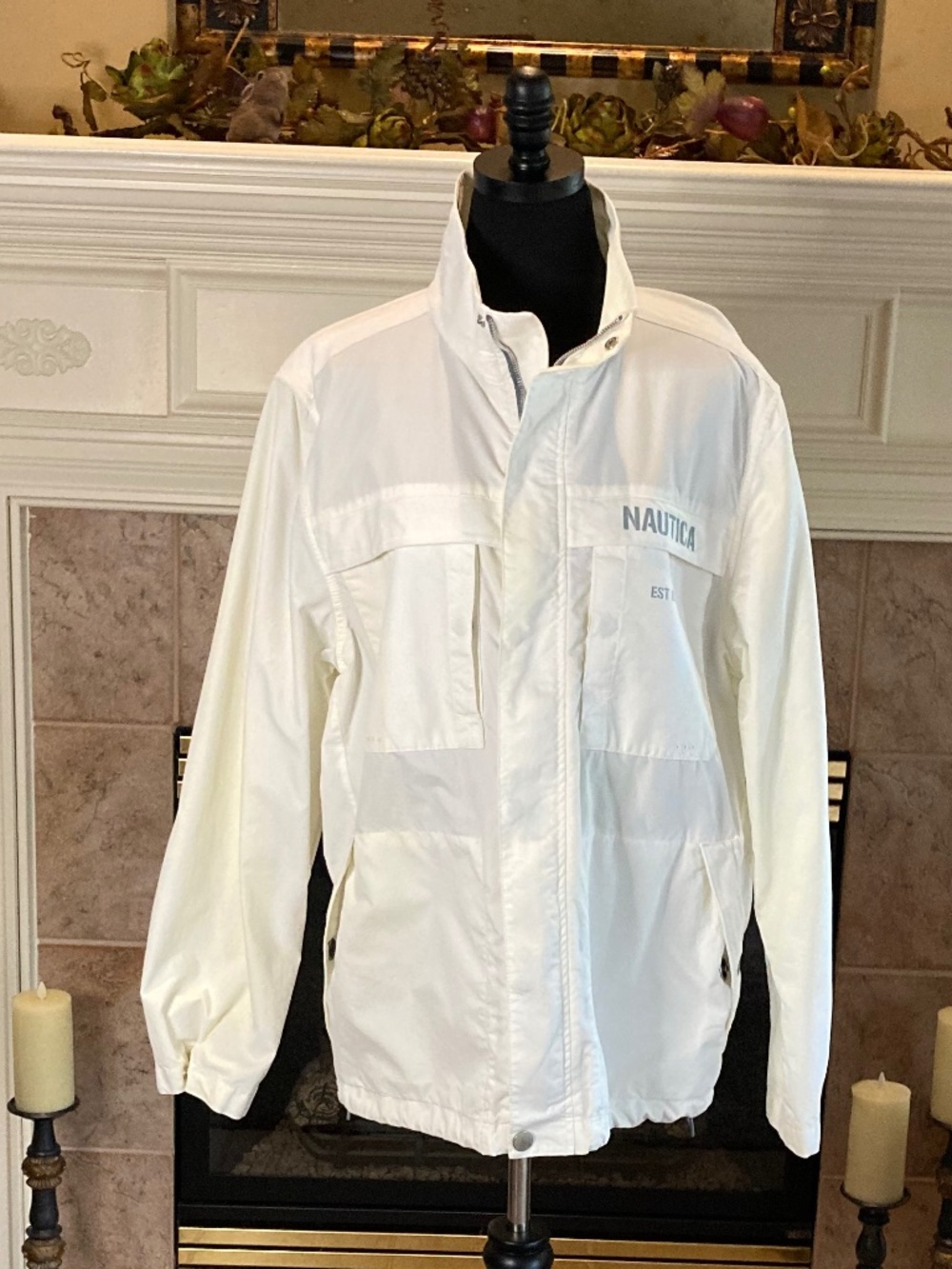 NAUTICA Windbreaker Off White Size L
